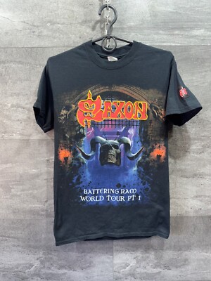 Saxon Battering Ram World Tour PT1 T-Shirt Mens Size S