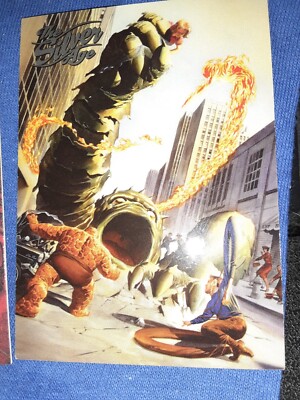 1998 Marvel The Silver Age Skybox promo card Fantastic Four Alex Ross STAN LEE