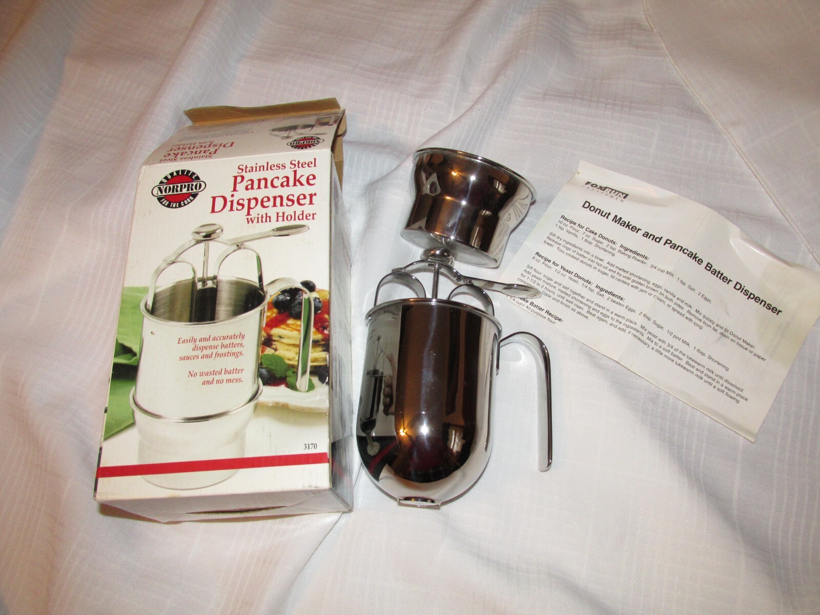 MIB NORPRO Pancake Dispenser with Holder Stainless Steel. Model 3170 eBay