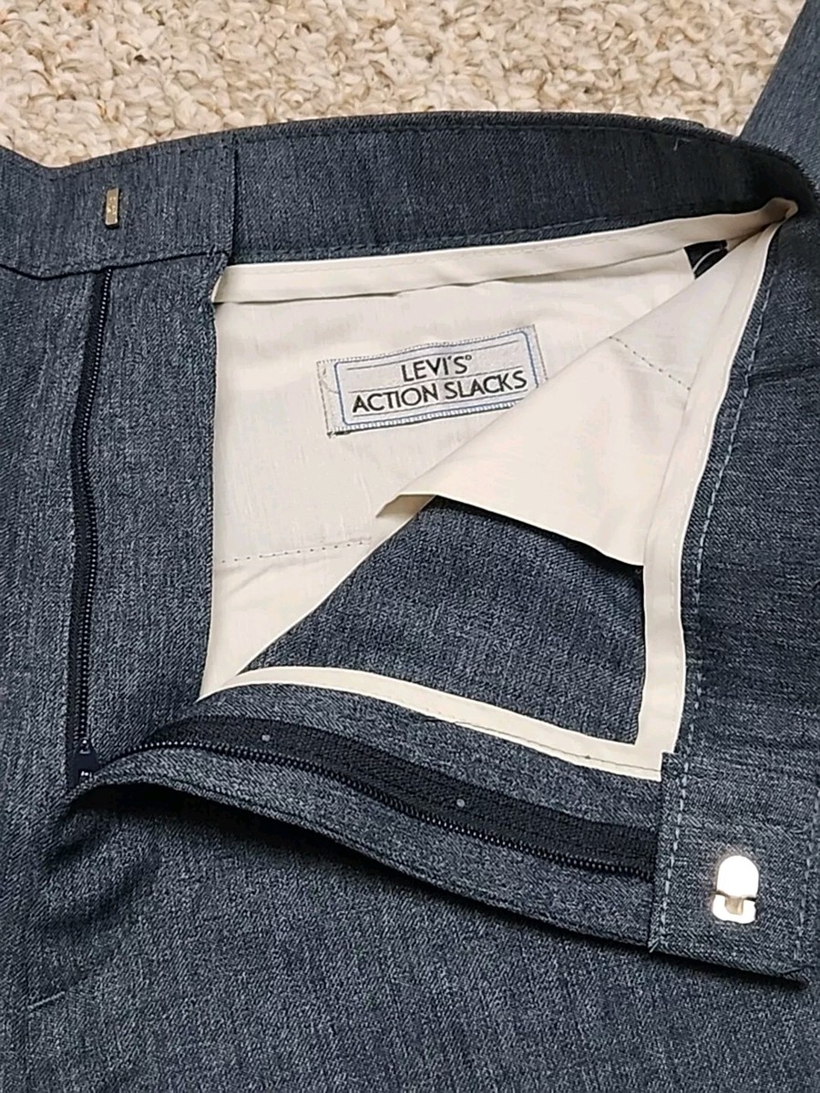LEVI'S Action Slacks Vintage 90s Mens Pants Size 34 x 29 Blue USA