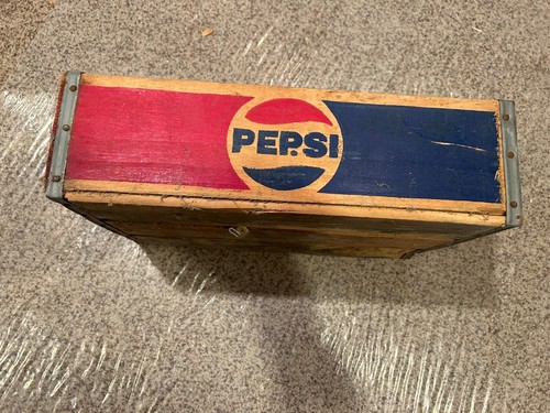 Vintage Wooden PEPSI Soda Crate - Pepsi Cola Bottle Box St Louis MO