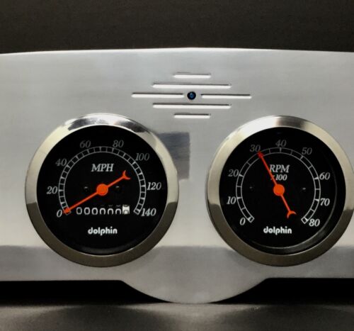 1961 1962 1963 1964 1965 1966 Ford Truck 6 Gauge Dash Cluster Black - Picture 4 of 9