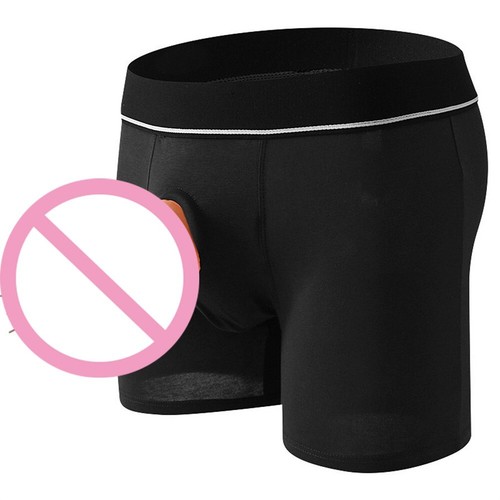 Herren Unterhose Open Pouch Loch Boxershorts Cockring Baumwolle Unterwäsche Boxershorts - Bild 11 von 45