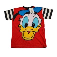 Deadstock Vintage Walt Disney World Donald Duck Ringer T-Shirt Mickey  Co New