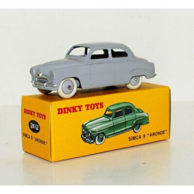 VOITURE SIMCA 9 Aronde Ref 24 U grise Marque Dinky Toys boite Vintage