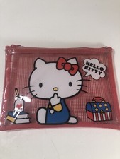 Sanrio Hello Kitty Zipper Pouch Bag 2010 For Sale In Japan Only Red Mesh Kawaii