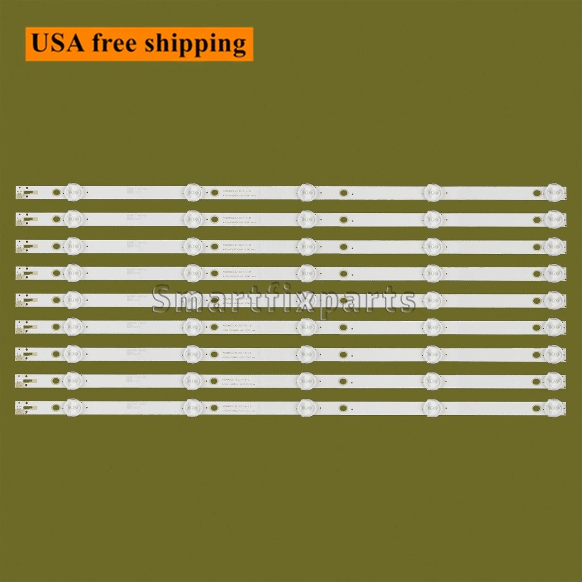 9Pcs LED Backlight Strips 4708-K50WDC-A4113N01 For Toshiba