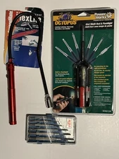 TOOLS 24" FLEXLITE LED ,OCTOPUS 8 in 1 MULTI-Tool, PRECISION SCREWDRIVER SET NOS