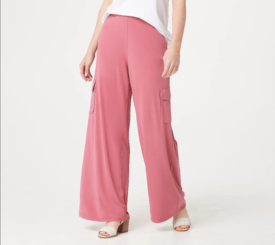 Wide-Leg Cargo Pants-Mauvewood-Large 