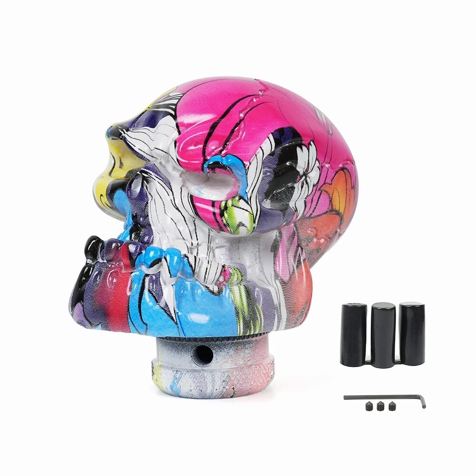 Universal Skull Head for Manual Car Gear Stick Shifter Knob Shift Lever Handle - Image 3 of 4