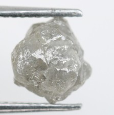 1.76 Carat Natural Grey Rough Loose Unique Fancy Real Raw Diamond Ring -