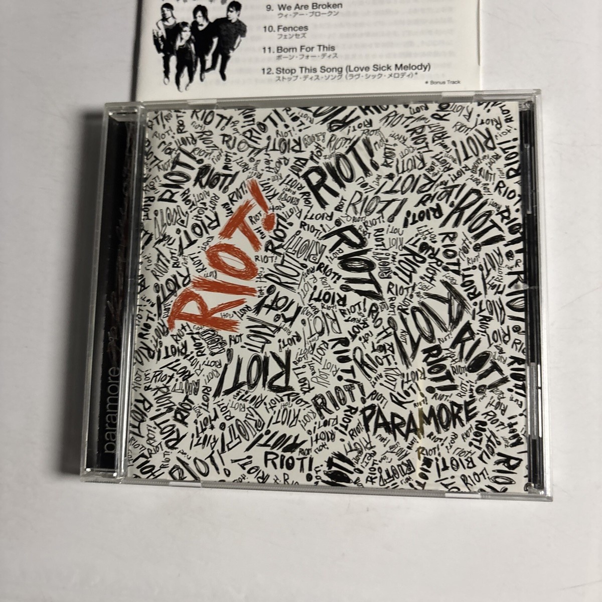 サイン入りCD Riot Paramore Full Band Signed Autograph Riot Framed CD Display