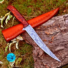 Handmade Damascus Steel Fillet Fishing knife Chef kitchen Knives-Cutlery 2804