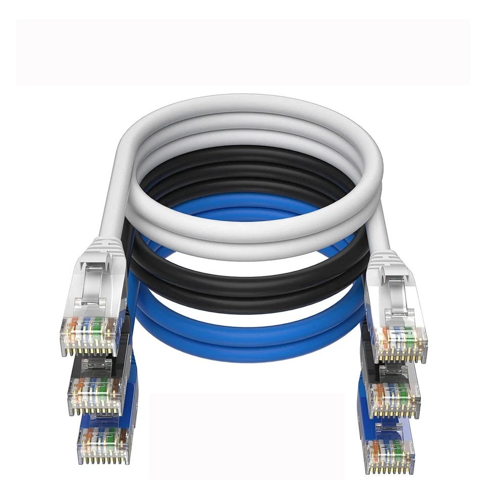 CAT 6 Ethernet Cable RJ45 Network Gigabit High Speed LAN Patch Lead 0.5m-30m lot - Image 2 of 4