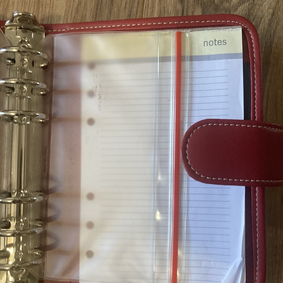 Franklin Covey Day One Red 6 Ring Binder Planner compact 4.25 x 6.75 eBay