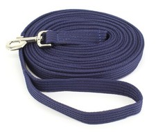 Mustang Longe/Leine fuer Pferde/Hunde 8m Softlonge Langzügel Dunkel Blau