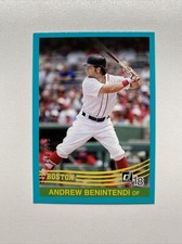 2018 Donruss Retro 1984 Base Teal Border Andrew Benintendi (Batting Front View)