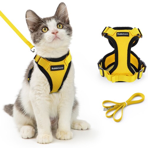 Rabbitgoo Cat Pet Harness Escape proof Small Dog Vest Adjustable and 59