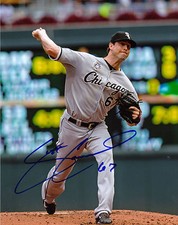 SCOTT CARROLL  CHICAGO WHITE SOX    ACTION SIGNED 8x10