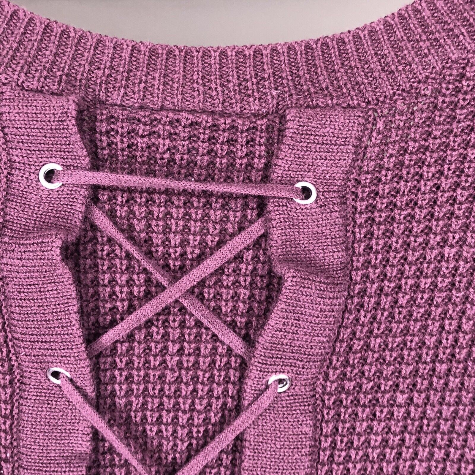 Lane Bryant Sweater Plus Size 22/24 Maroon Tie Ba… - image 6