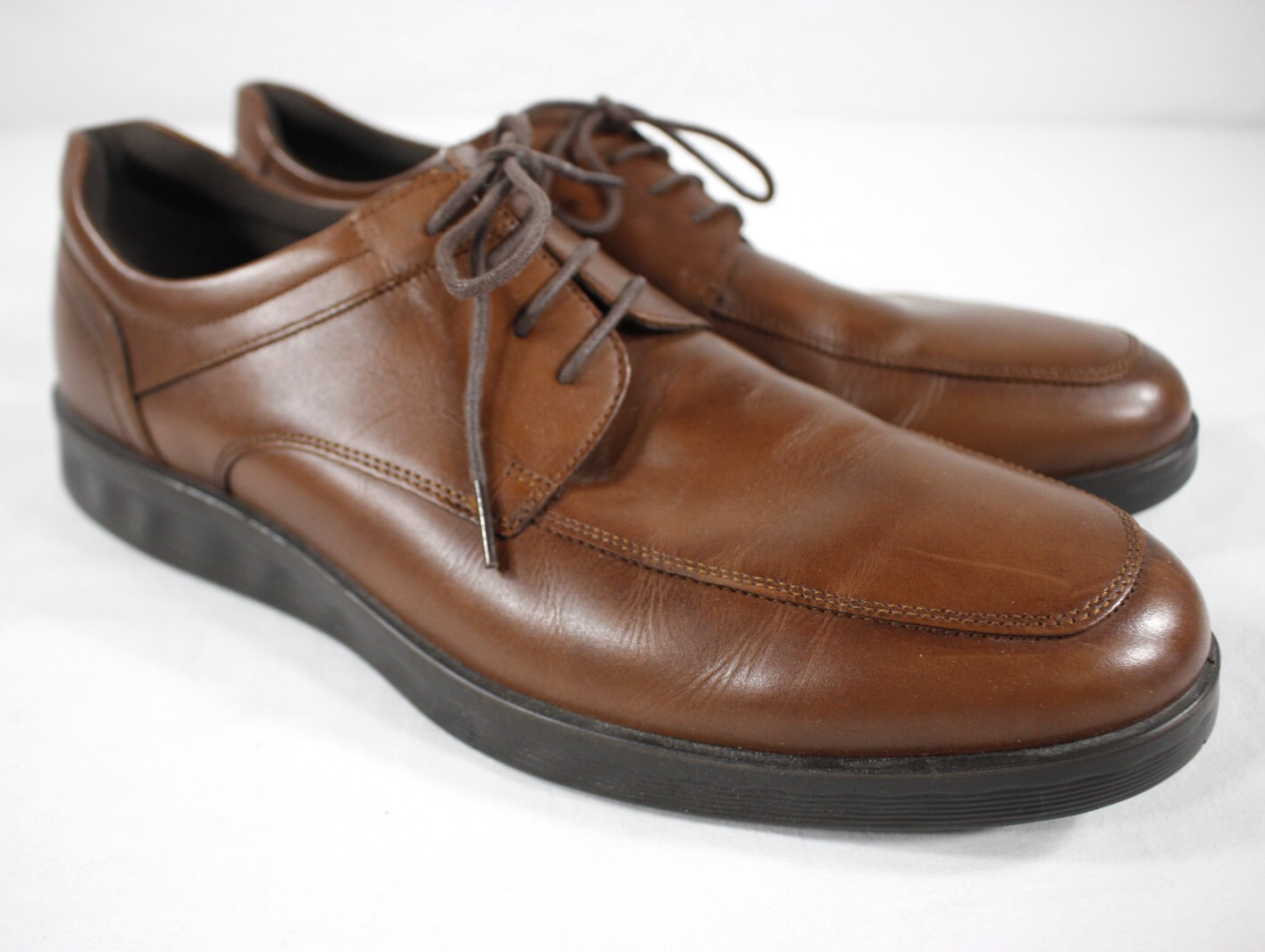 SAOLA Ecco Shoes Uomo 13 S Lite Hybrid Derby Grembiule Punta Stringate Pelle Marrone