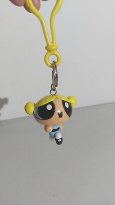 Vintage 2000 Cartoon Network Power Puff Mädchen Schlüsselanhänger Clip - Blasen #k1 200