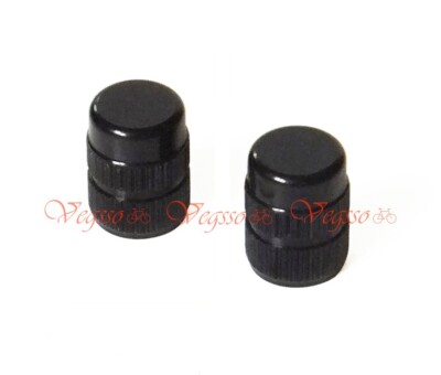NEW TOKEN TK3293 ALLOY AMERICAN TYPE SCHRADER VALVE CAPS 2pcs, BLACK