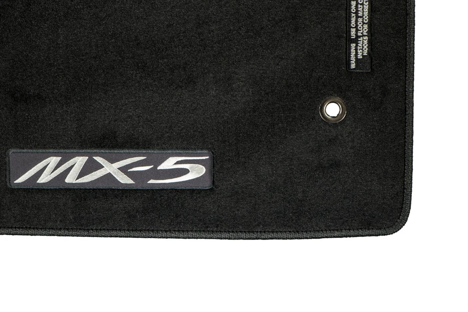 Juego de 2 alfombrillas delanteras negras para Mazda MX-5 Miata 2006-2015 OEM NUEVAS Foto 4 de 4