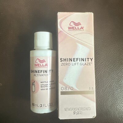 wella shinefinity zero lift glaze 08/0 Light Blond Natural 2oz Activator