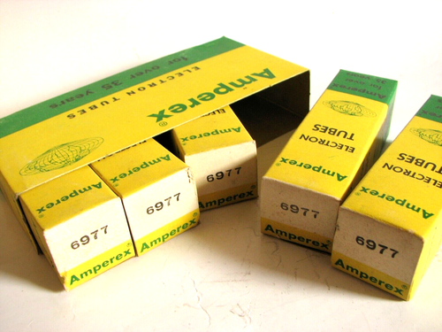 Sleeve of 5 Pcs. Holland Amperex 6977 ( DM160 ) Magic Eye Indicator Tubes