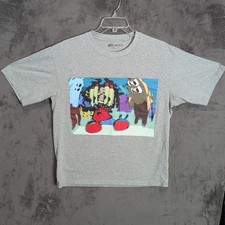 UNIQLO UT Shirt Adult Big Large Catus Plant Flea Market Sponge Bob Square Pants