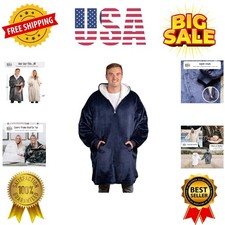 Oversized Hoodie Blanket Sweatshirt, Wearable Blanket Hoodie Men Women with Z...