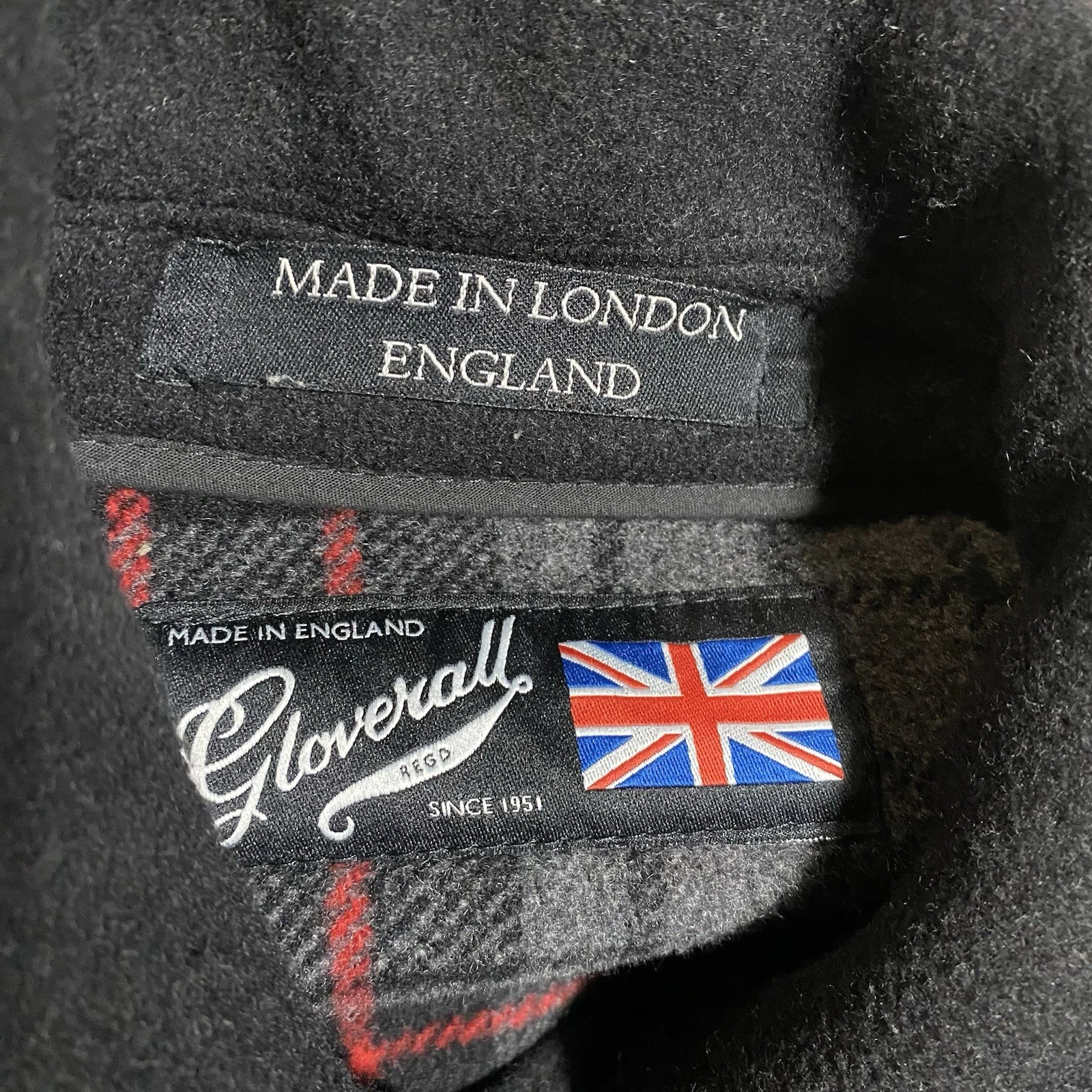 Gloverall Original English Coat Jacket Black Wool Donkey Formal Chore 36 XS - product detail image 3