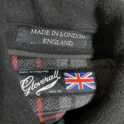 Gloverall Original English Coat Jacket Black Wool Donkey Formal Chore 36 XS image 3