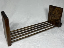 Vintage MCM Solid Wood Book Stand Rack Holder Adjustable Sliding End Tabletop