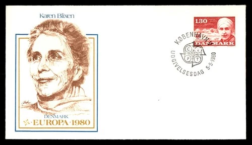 Mayfairstamps Denmark FDC 1980 Karen Blixen Europa First Day Cover aax_46201
