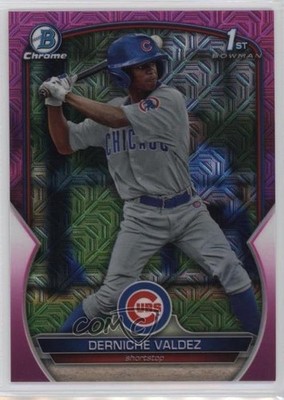 2023 Bowman Chrome Prospects Mega Box Pink Mojo Refractor Derniche Valdez 1bi0
