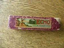 Vintage Echo Hohner Harmonica In Box. Made in Germany.