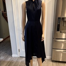 Lavender Brown Saige Midnight Blue Assymetrical Hem