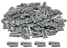 Lego 100 New Light Bluish Gray Hinge Plates 2 x 4 Pin Hole 3 Holes Parts