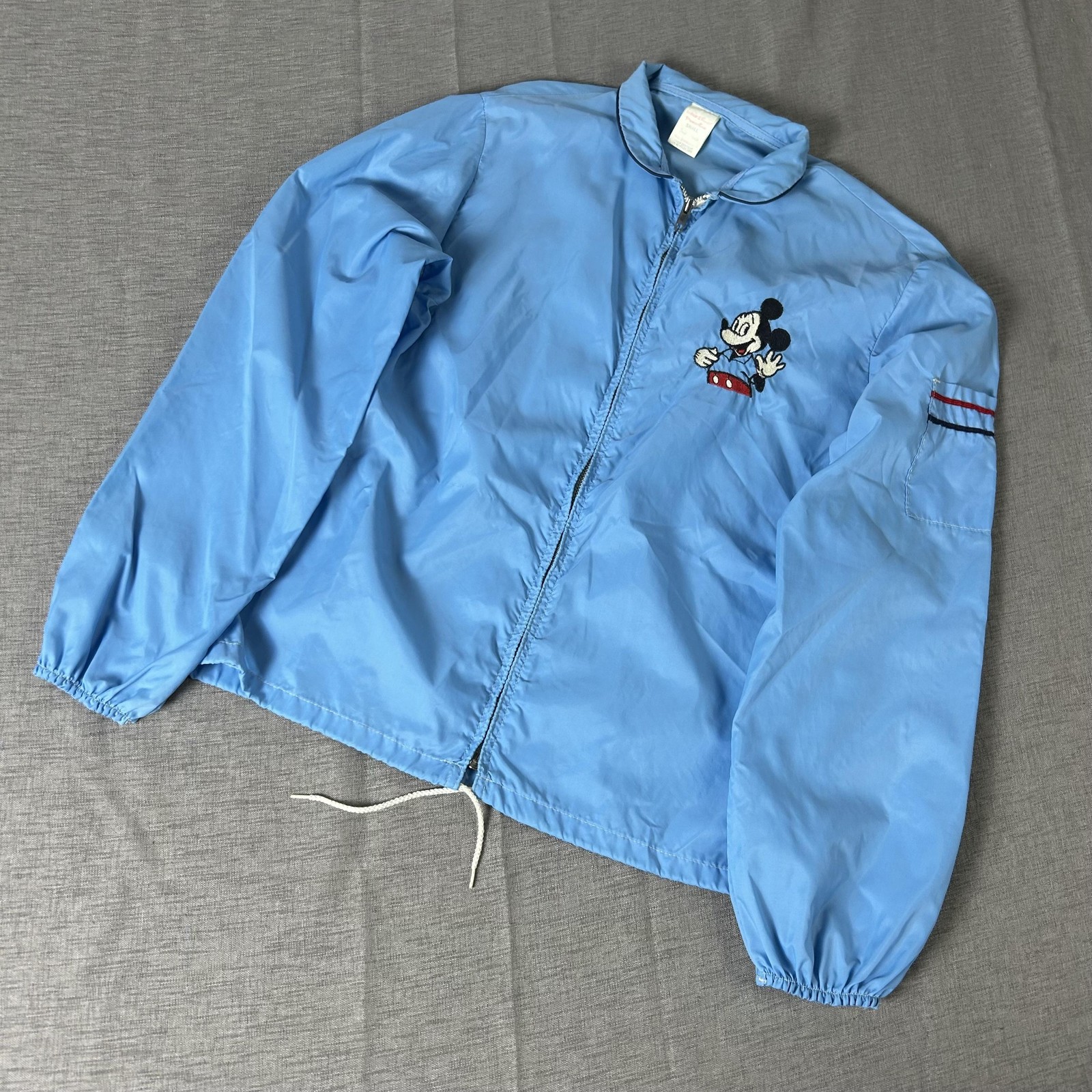 Vintage Disney Mickey Mouse Jacket Mens Small Nylon Windbreaker Embroidered 90s