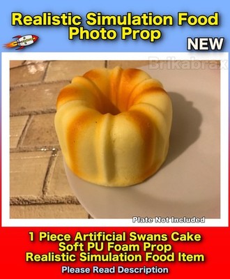 1 Stück Künstliche Schwäne Kuchen Weich PU Realistische Simulation Essen Foto Requisite NEU