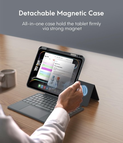 Rugged for iPad Pro 11 (M4) 2024 Case with Keyboard, Magnetic Detachable Case... - Picture 3 of 9