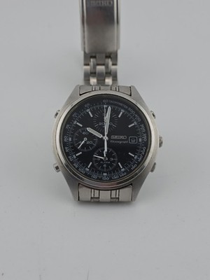 Vintage Men's 40mm Seiko Chronograph Wristwatch 7t32-7d88 Working