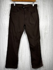 prAna Brion Pants 32x30 Brown Slim Fit Stretch Hiking Travel Outdoor Casual