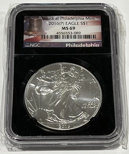 2016(P) American Silver Eagle NGC MS69 Ultra Philadelphia Fine Silver .999
