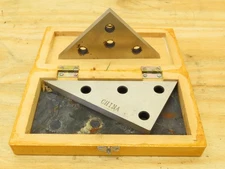 Solid Angle Plate Set, 2 Pcs Triangle Angle Block, 30-60-90 Degree&45-45-90