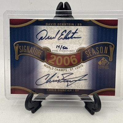 Chris Duncan &  David Eckstein 2012 UD SP Signature Edition Season Dual Auto /50