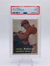1957 Topps Baseball Frank Robinson Cincinnati Redlegs Card #35 PSA 2