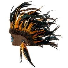 Indian Headdress - Feather Costume Chief One Size, Orange